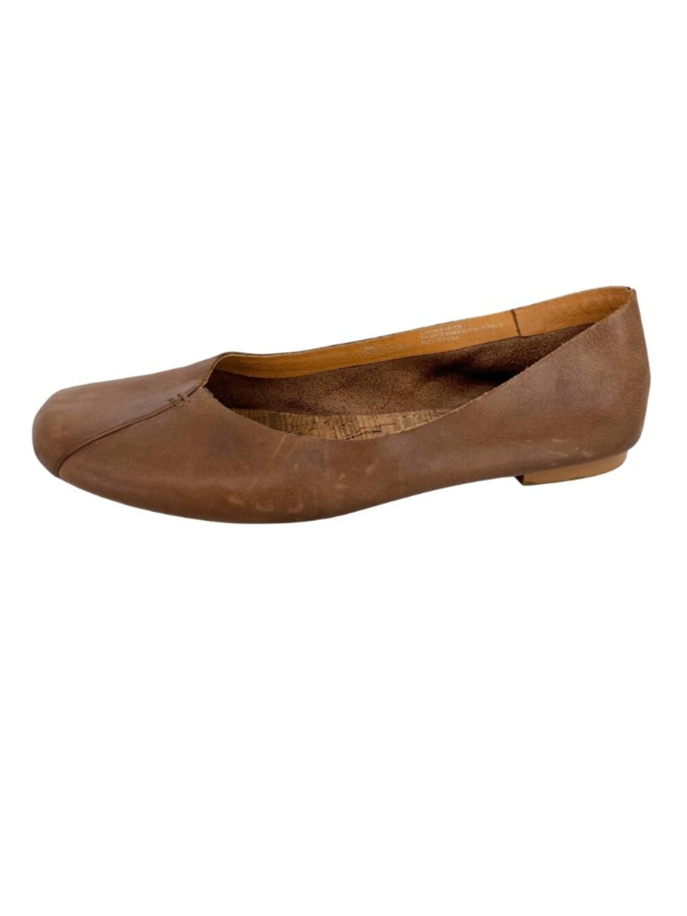 Korks Padilla Leather Comfort Flats Square Toe Slip On Tan Brown Boho Size 7.5 - Picture 3 of 12